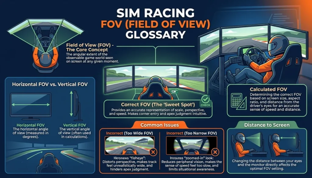 How to Calculate FOV for Sim Racing: 4 Simple Steps 4 Sim Racing FOV Glossary